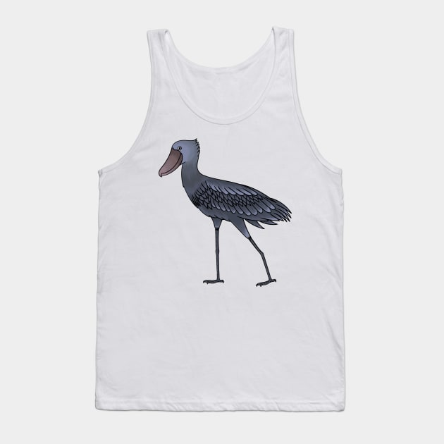 Shoebill bird cartoon illustration Tank Top by Cartoons of fun